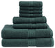 Madison Park Signature 800GSM Antibacterial 8-Piece Bathroom Towel Set, Green