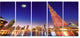 Burj Khalifa Night Landscape, Cityscape Canvas Art Print, 60"x28", 5 Panels
