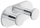 Chromed Aluminum Adhesive Mounted Double Bathroom Hook