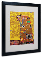 'Fulfillment' Matted Framed Canvas Art by Gustav Klimt