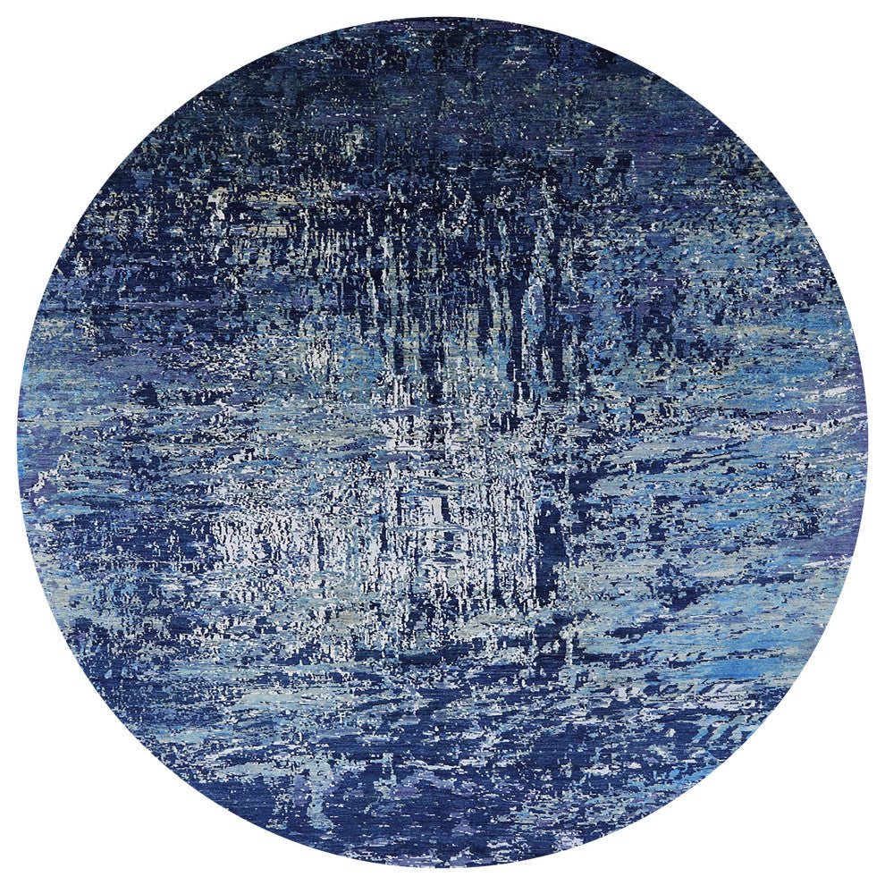 Ahgly Company Indoor Round Mid-Century Modern Area Rugs, 7' Round