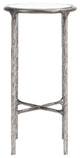 Safavieh Couture Jessa Forged Metal Tall Round End Table, Silver
