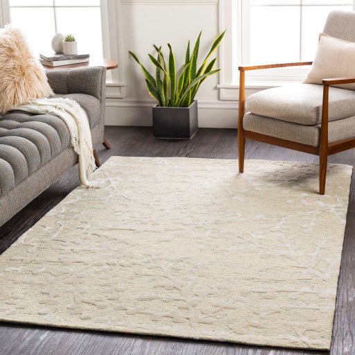 Surya Opus OPS-2304 4'x6' Rug, Cream/Pale Blue/Sage/Teal/White
