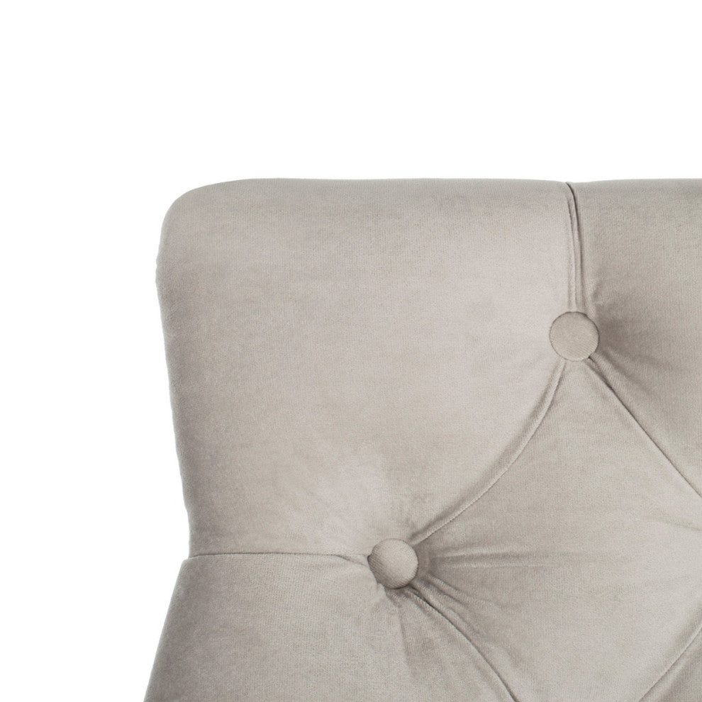 Safavieh Eleni Tufted Counterstool, Grey/Espresso