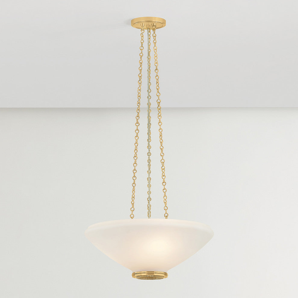 Hudson Valley Lighting Awosting Pendant, Aged Brass