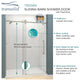Teegan Plus Sliding Shower Door, Fixed, Clear Glass, Matte Black, Sabrina