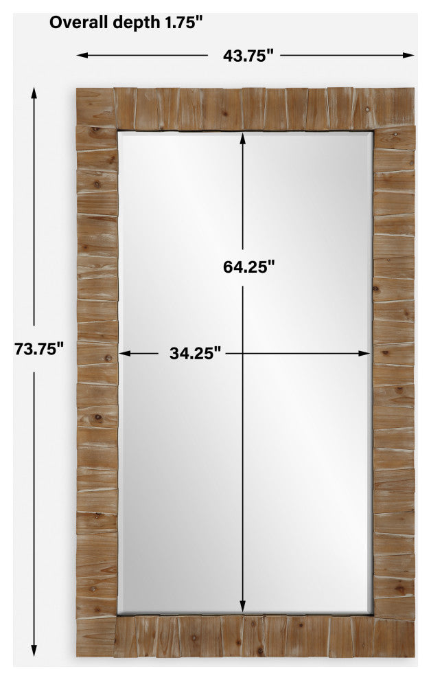 Uttermost Ayanna Gray Washed Wood Mirror