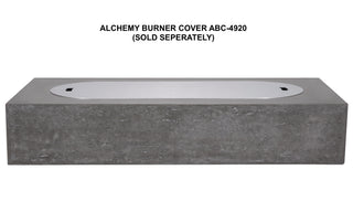 Pyromania Alchemy Concrete Fire Pit Table, 60"x30", Slate, Natural Gas