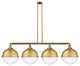 INNOVATIONS 214-BB-HFS-124-BB 4-Light Island Light Brushed Brass