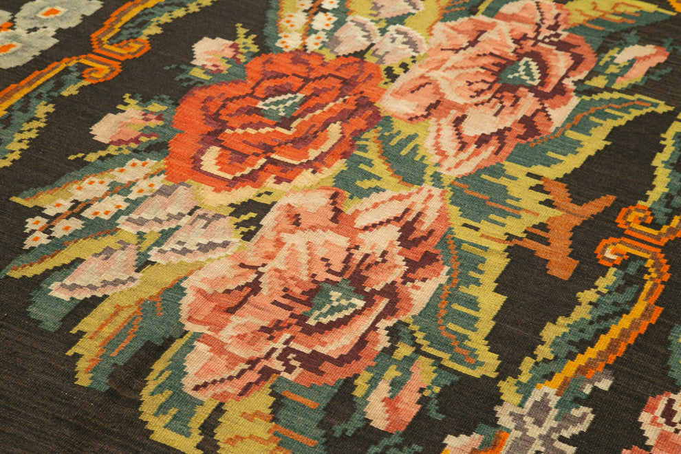 Rug N Carpet - Handmade Moldovian 5' 5'' x 12' 1'' Unique Flatweave Kilim Rug