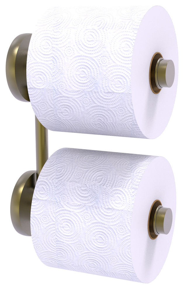 Prestige Skyline 2 Roll Reserve Roll Toilet Paper Holder, Antique Brass
