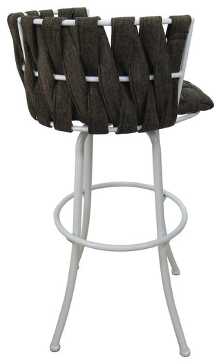 Metalona Bar Stool, Sanora Brown, White, 30"
