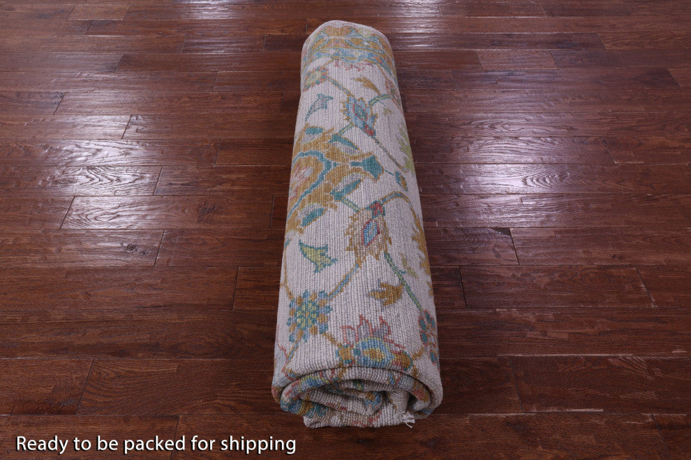 7' 10" X 9' 6" Handmade William Morris Wool Rug - Q15650