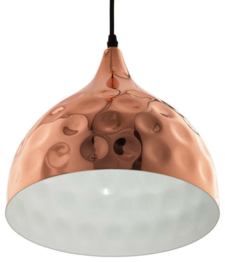 Dimple 11" Bell-Shaped Rose Gold Pendant Light EEI-2904
