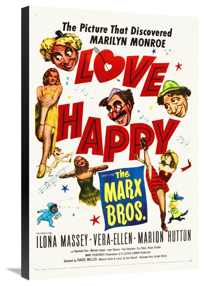 "Marx Brothers - Love Happy 01" Canvas by Hollywood Photo Archive, 20x30"
