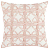 Baia 22" Embroidered Belgian Linen Throw Pillow