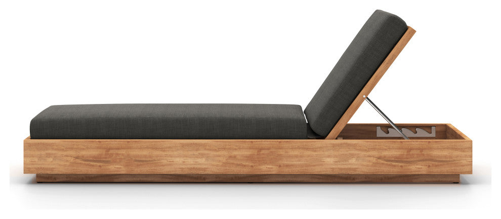 Kinta Outdoor Chaise Lounge-Charcoal