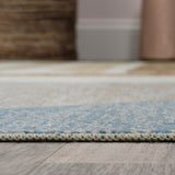 Algae Abstract Glam Botanical Machine-Washable Cream/Multi 5 ft x 8 ft Area Rug