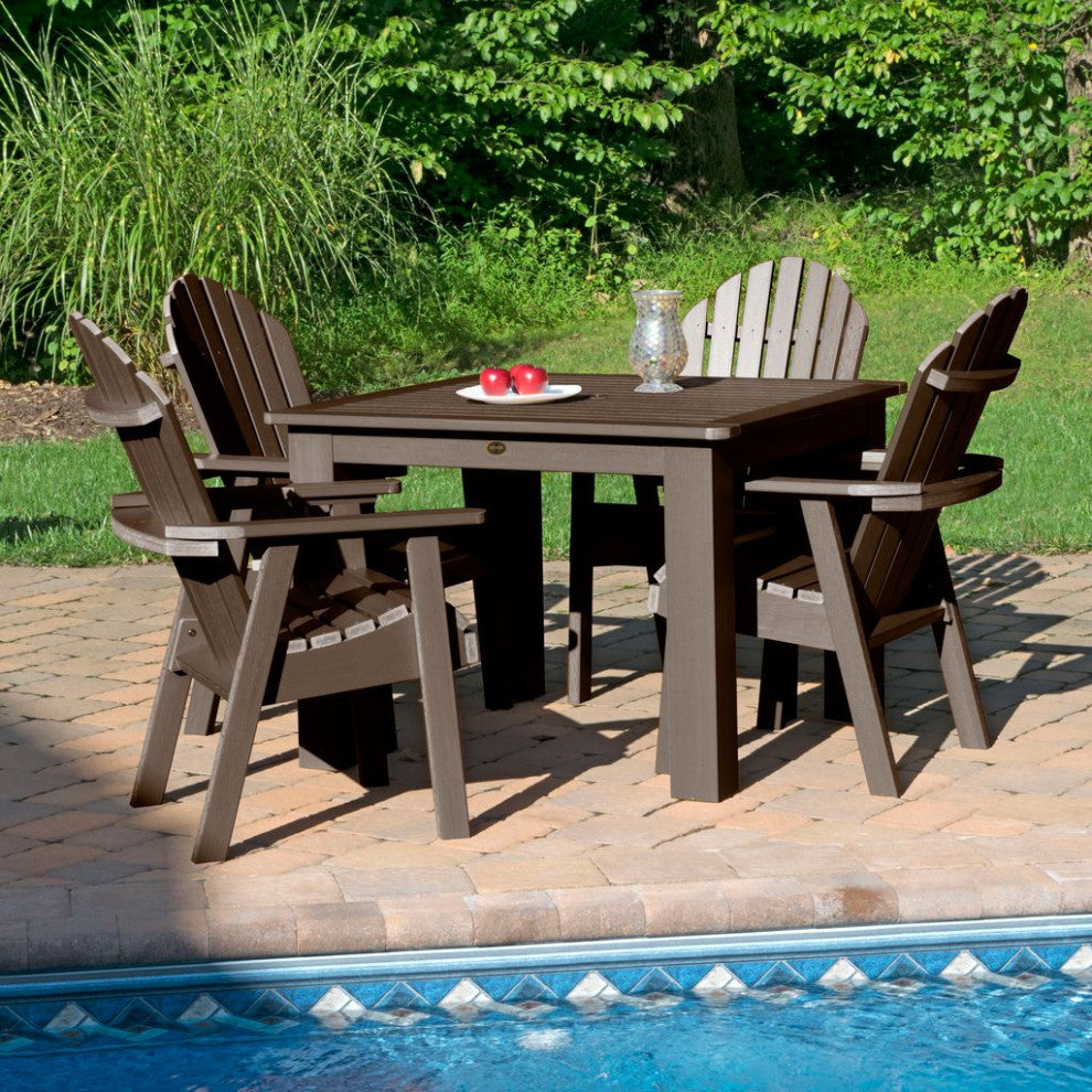 Muskoka 5-Piece Square Bistro Dining Set, Weathered Acorn
