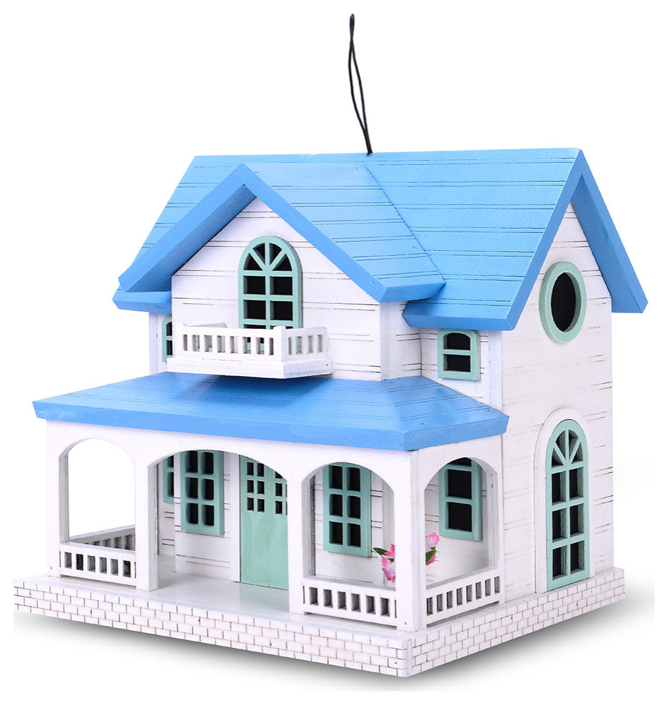 Outdoor Wooden Birdhouse Bird Friendly Perch Ocean Bungalow Photo Inspiration