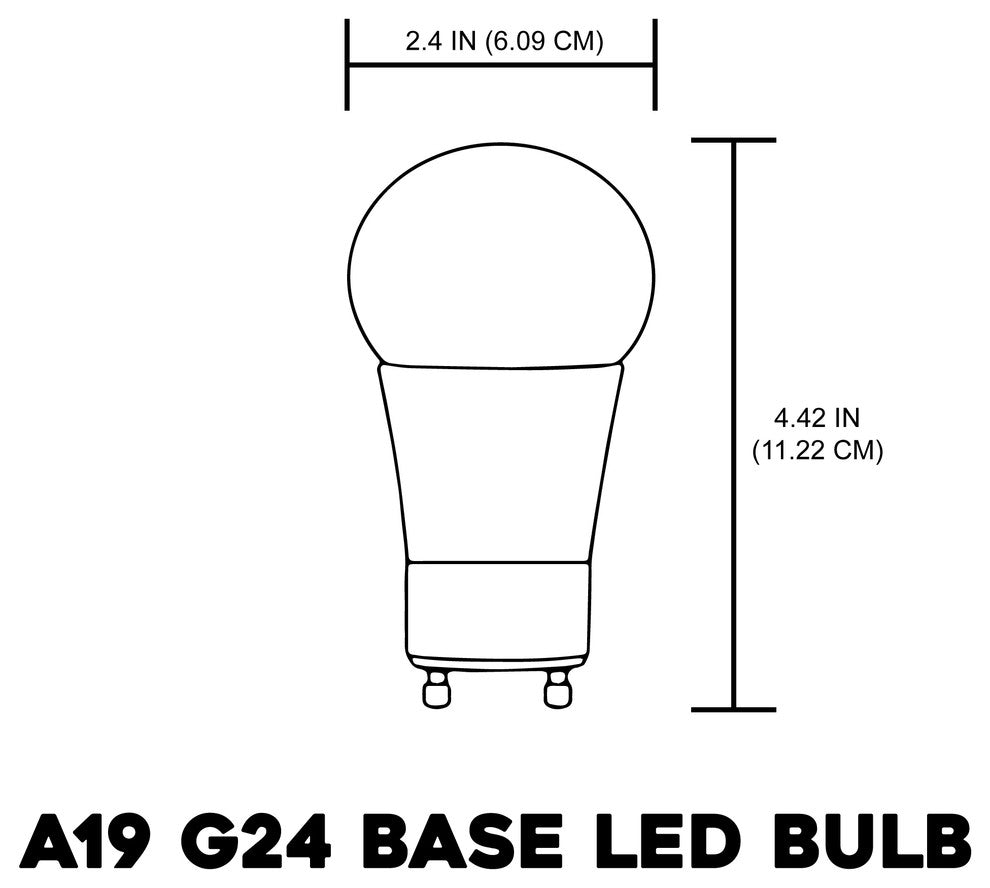 Sunlite GU24 Base LED Bulb, 10 W, 60 W Equivalent, 2700K Warm White