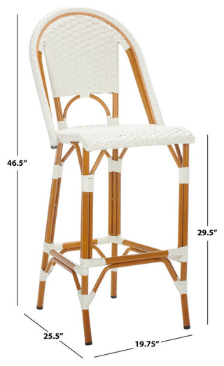 Safavieh California Bar Stool, White