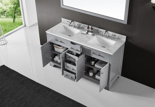 60" Double Sink Bathroom Vanity Base