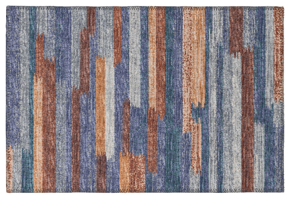 Indoor/Outdoor Sedona SN8 Denim Machine Washable 1'8" x 2'6" Rug