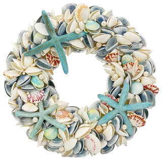 Nautical Seashell Wreath, Blue