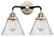 Large Cone Bath Vanity Light, Black Polished Nickel, Seedy, Seedy