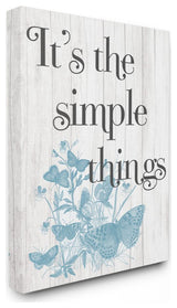 It's the Simple Things Quote Butterfly Nature Rustic Text,1pc, each 24 x 30