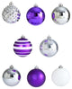 Holiday Shatterproof 64 Count Xmas Tree Ornament Set, 80mm With Re-Useable Box