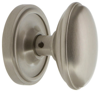 Single Classic Rosette With Homestead Knob, Satin Nickel
