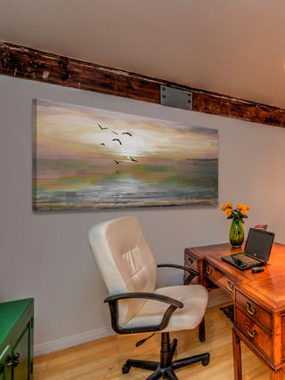 "Hyman" Painting Print on Wrapped Canvas, 36"x18"