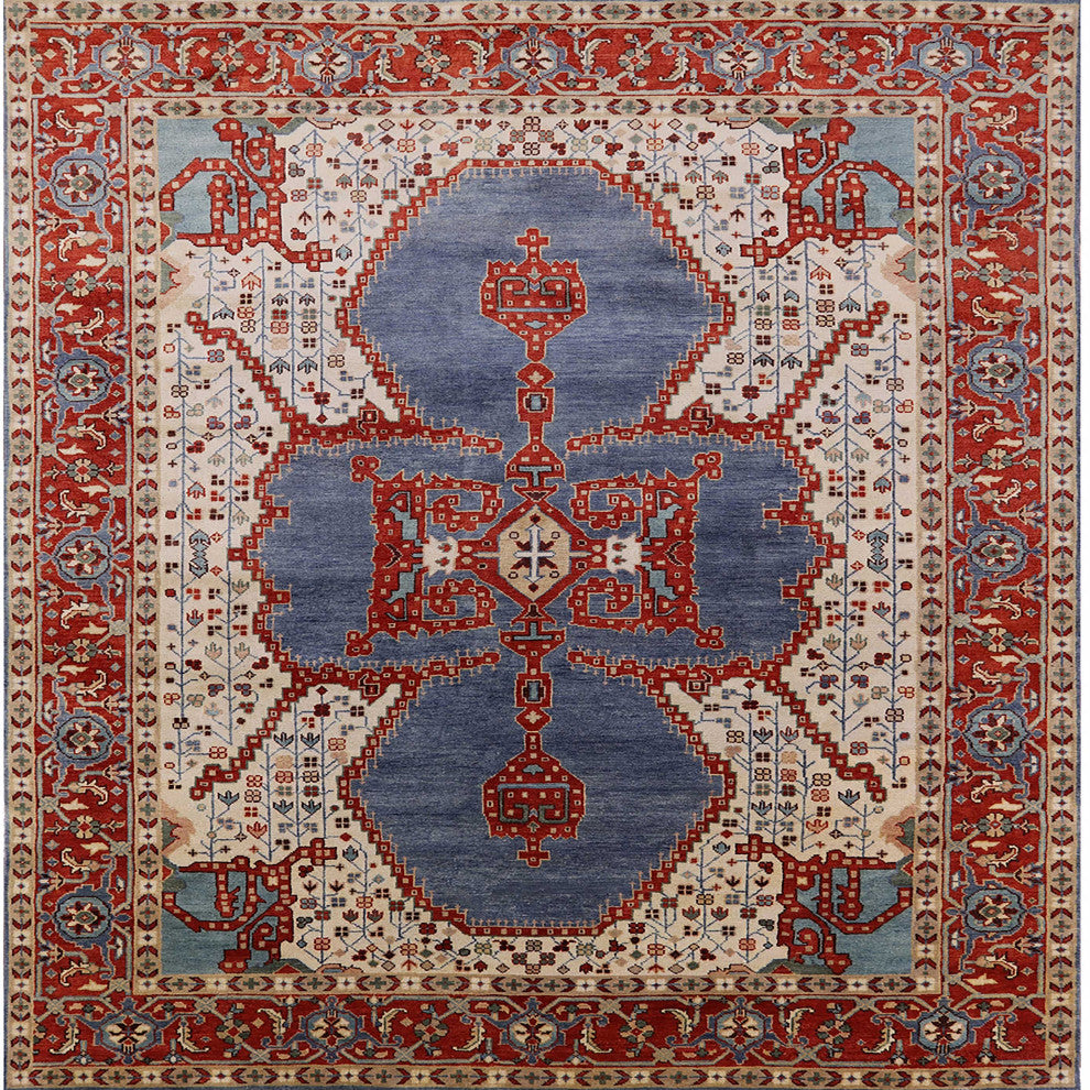 Ahgly Company Indoor Square Mid-Century Modern Area Rugs, 6' Square