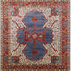 Ahgly Company Indoor Square Mid-Century Modern Area Rugs, 6' Square