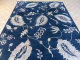 9x12 Hand Knotted Black Agra With Silk Oriental Rug