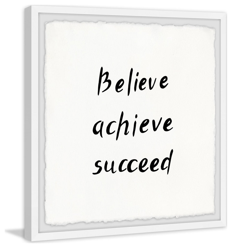 "Achieve and Succeed" Framed Painting Print, 12x12