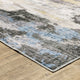 Michaela Machine Washable Distressed Grey/ Blue Area Rug, Ivory, 2'x8'