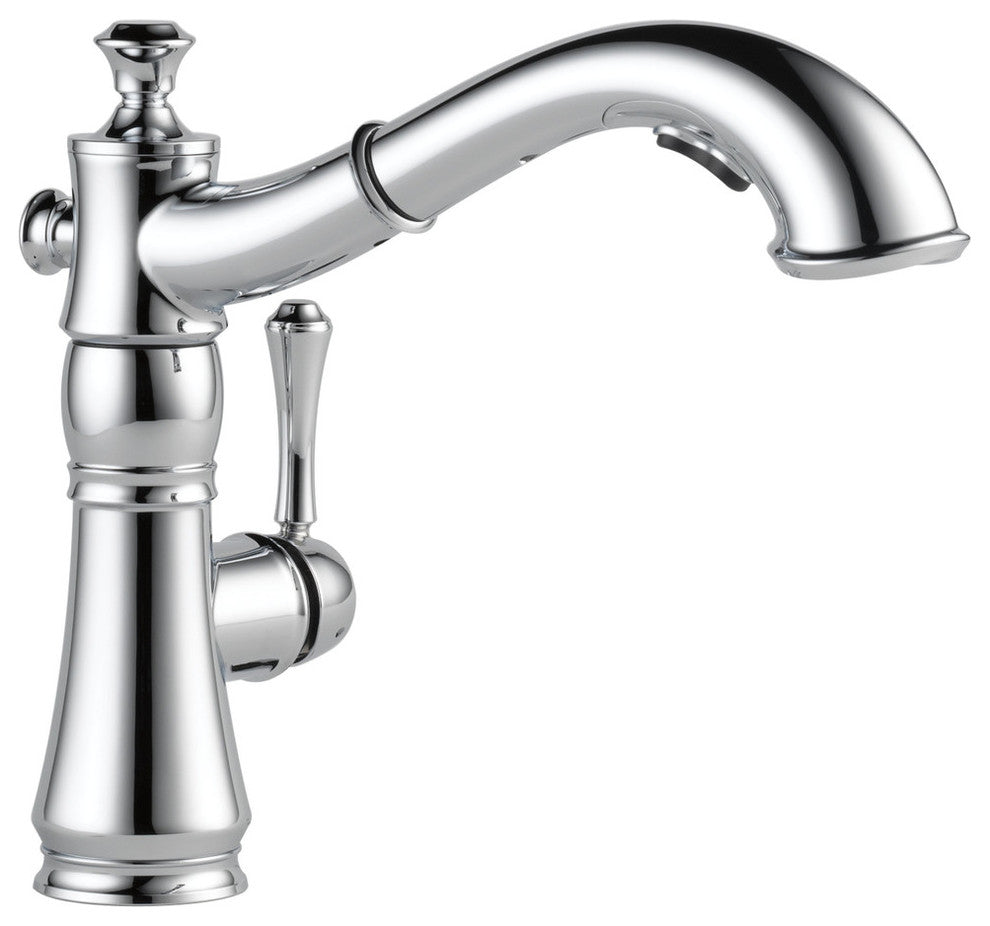 Delta Cassidy Single Handle Pull-Out Kitchen Faucet, Chrome, 4197-DST