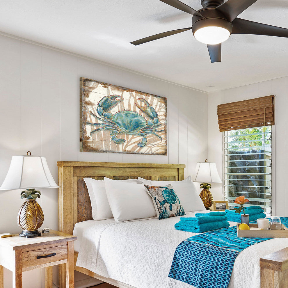 Scenic Crab Wooden Block, 12 X 9