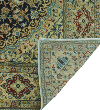 Super Vintage Distressed Saeweard Navy/Beige Rug, 6'8 x 9'9