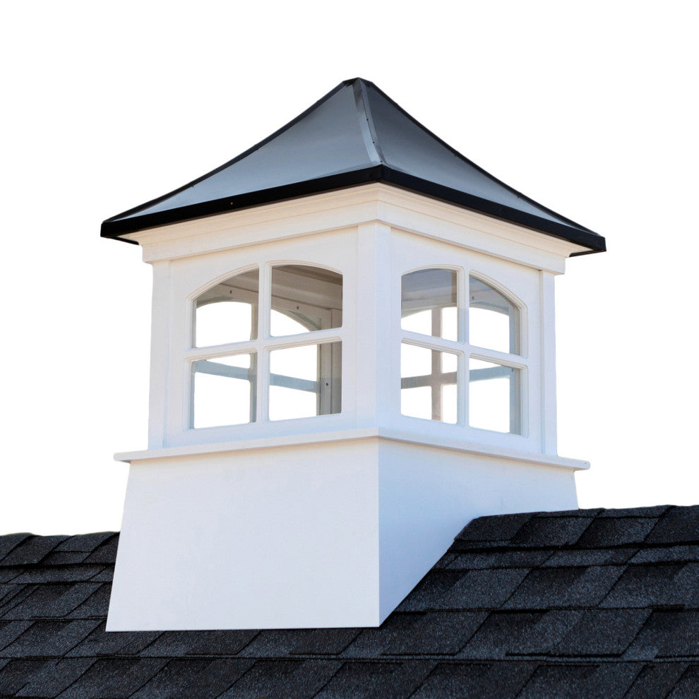 Windsor Vinyl Cupola With Black Aluminum Roof 48" x 72" by Good Directions