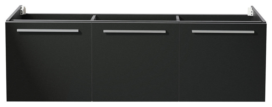 Fresca Vista 60" Black Wall Hung Single Sink Cabinet