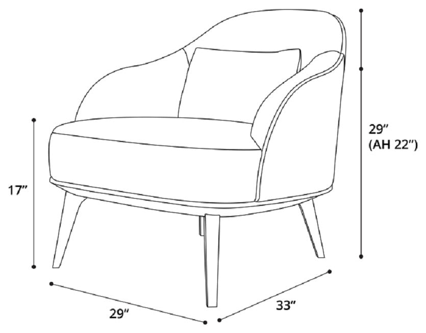 Cliff Lounge Chair, Muse Velvet