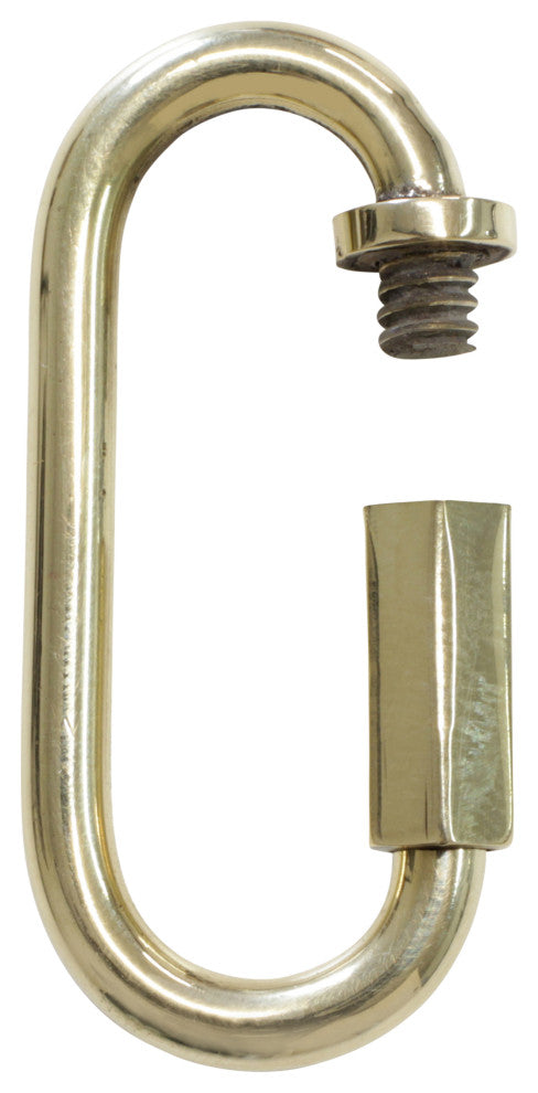 Quick Link Chain Connectors, 2 Pack, Polished Brass, 8 Gauge