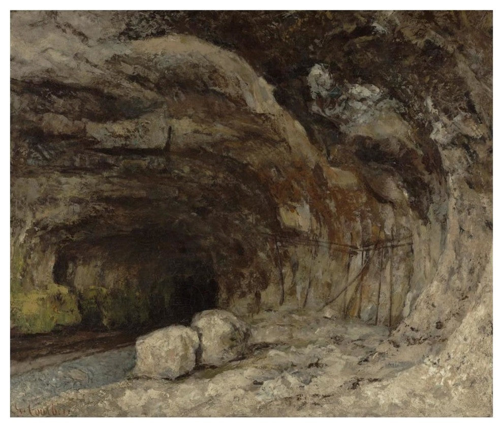 "Grotto of Sarrazine near Nans-sous-Sainte-Anne" Paper Art, 42"x36"