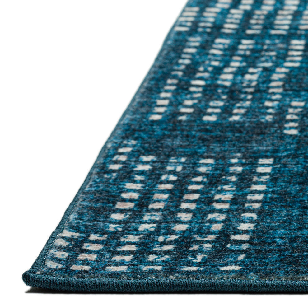 Delano DA1 Navy 4' x 4' Round Rug