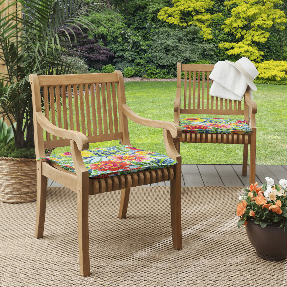 Sorra Home Pensacola Multi Corded Chair Pad, Set of 2, 19"x21"x2"