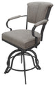 Miami Counter 26" or 30" Metal Bar Stool - A Base, Portwood Ash - Grey, 26"